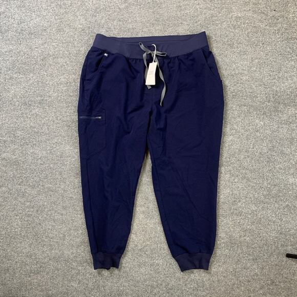 Figs Jogger Womens 3XL XXXL Navy Blue Zamora Drawstring Scrub Pockets Pants - Picture 2 of 12